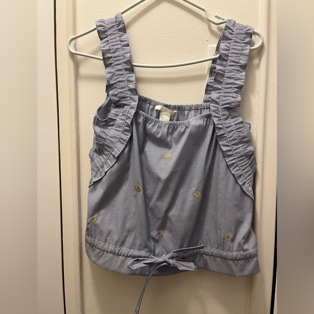 H&M Striped Sleeveless Blouse